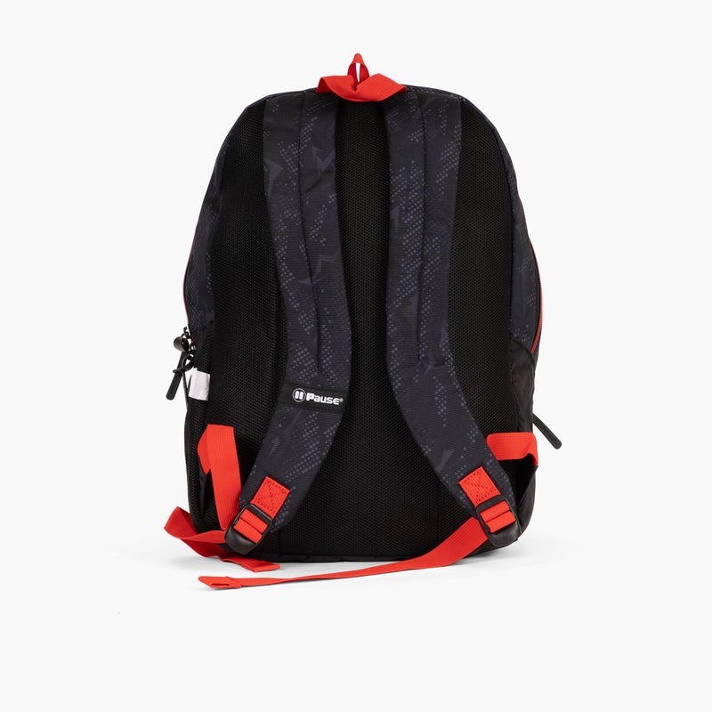PAUSE Printed Black Backpack for Boys - Image 3